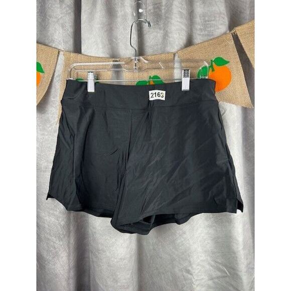 Island Escape Women's Pull-On Swim Shorts Swimwear , Black , 10 - Picture 1 of 5